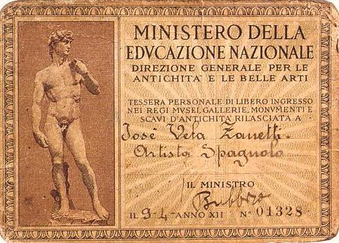 Carnet Ministerio Educacion Nacional Italia